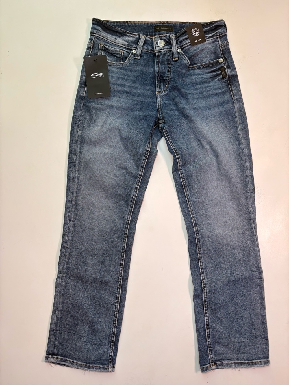 Silver Jeans W’s Curvy Cropped Ankle Jeans Indigo Wash